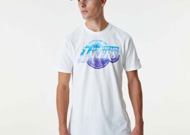 NEW ERA LA LAKERS NBA SKY PRINT T-SHIRT ΑΣΠΡΟ - NEW ERA - 