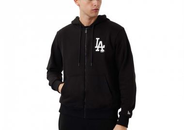 New Era Los Angeles Dodgers League Essential Ανδρική Φούτερ Ζακέτα με Κουκούλα και Τσέπες Μαύρη 60284775 - New Era - 