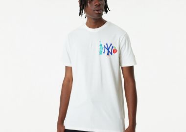 NEW ERA NEW YORK YANKEES MLB CITY GRAPHIC T-SHIRT ΑΣΠΡΟ - NEW ERA - 