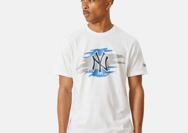 NEW YORK YANKEES TEAR LOGO T-SHIRT ΑΣΠΡΟ - NEW ERA - 