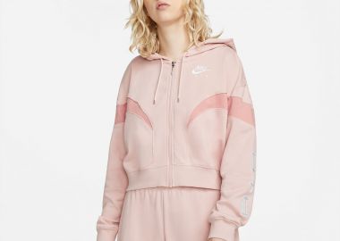 NIKE AIR MOCK FLEECE FULL-ZIP HOODIE ΡΟΖ - NIKE - 