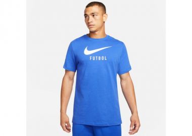 Nike Ανδρικό T-shirt Μπλε με Λογότυπο DH3890-480 - Nike Sportswear - 