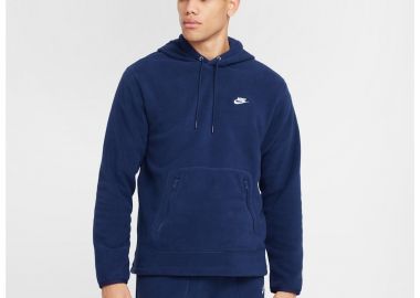 Nike Club Men's Winterized Pullover Hoodie Midnight NavyWhite FZ0660410 MBS - Nike Sportswear - 