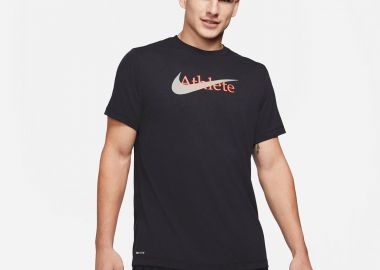 NIKE DRI-FIT SWOOSH TRAINING T-SHIRT ΜΑΥΡΟ - NIKE - 