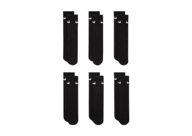 Nike Everyday Cush Crew Kids Socks 6 Pairs Black SX6910 010 - Nike - 