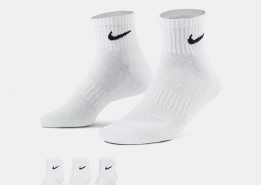 NIKE EVERYDAY CUSHIONED TRAINING ANKLE SOCKS (3 PAIRS) ΑΣΠΡΟ - NIKE - 
