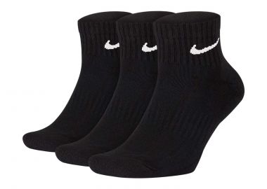 NIKE EVERYDAY CUSHIONED TRAINING ANKLE SOCKS (3 PAIRS) ΜΑΥΡΟ - NIKE - 