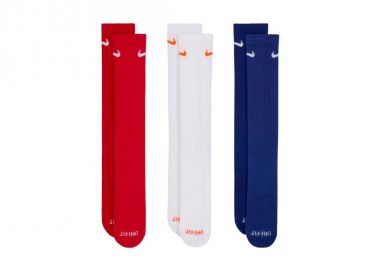 Nike Everyday Plus Cushioned Socks 3 Pairs Red White Navy SX6888 996 - Nike - 