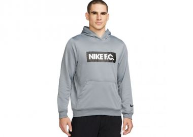 Nike Football F.C. Libero Ανδρικό Φούτερ με Κουκούλα και Τσέπες Γκρι DC9075-065 - Nike - 