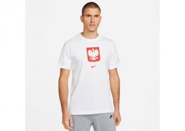 Nike Poland Crest Ανδρικό T-shirt Λευκό με Στάμπα DH7604-100 - Nike - 