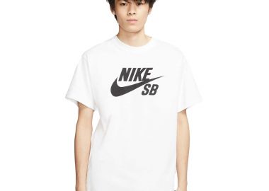 NIKE SB LOGO SKATE T-SHIRT ΑΣΠΡΟ - NIKE - 