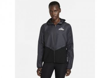 Nike Shield Γυναικείο Μπουφάν Running Αδιάβροχο και Αντιανεμικό Γκρι DC8041-010 - Nike - 