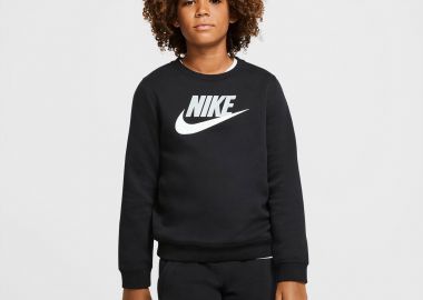 NIKE SPORTSWEAR CLUB FLEECE CREW SWEATSHIRT ΜΑΥΡΟ - NIKE - 