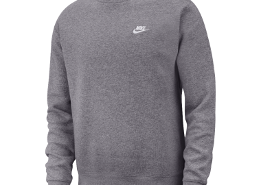 Nike Sportswear Club Fleece Men's Crew Charcoal HeatherWhite BV2662071 MBS - Nike Sportswear - 