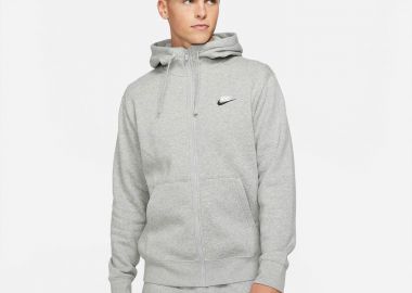 NIKE SPORTSWEAR CLUB FULL ZIP HOODIE ΓΚΡΙ - NIKE - 