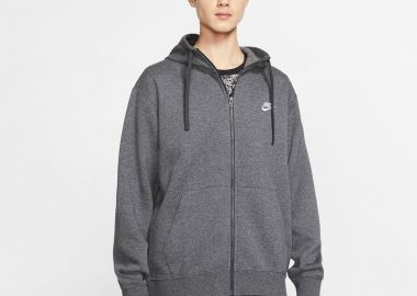 NIKE SPORTSWEAR CLUB FULL ZIP HOODIE ΓΚΡΙ - NIKE - 