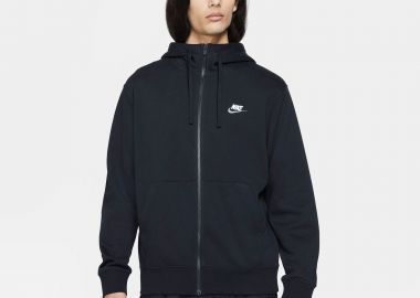 NIKE SPORTSWEAR CLUB FULL ZIP HOODIE ΜΑΥΡΟ - NIKE - 