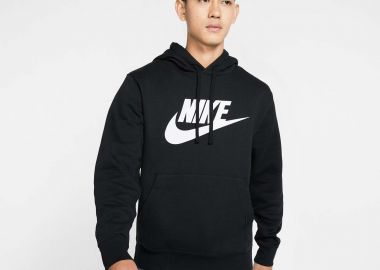 NIKE SPORTSWEAR CLUB PULLOVER HOODIE ΜΑΥΡΟ - NIKE - 