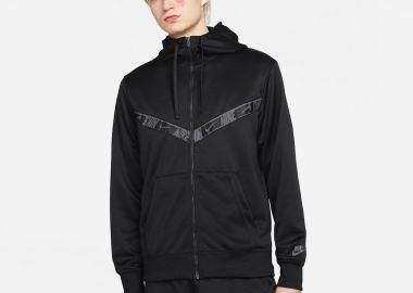 NIKE SPORTSWEAR FULL-ZIP HOODIE ΜΑΥΡΟ - NIKE - 