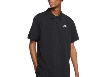 NIKE SPORTSWEAR POLO T-SHIRT ΜΑΥΡΟ - NIKE - 