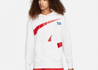 NIKE SPORTSWEAR SWOOSH PULLOVER HOODIE ΑΣΠΡΟ - NIKE - 