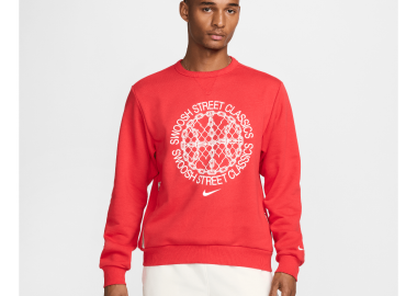Nike Standard Issue Basketball CrewNeck Sweatshirt University RedHeatherPale Ivory FZ0682657 - Nike - 