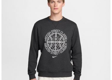 Nike Standard Issue DriFIT Basketball CrewNeck Sweatshirt BlackHeatherPale Ivory FZ0682010 - Nike - 