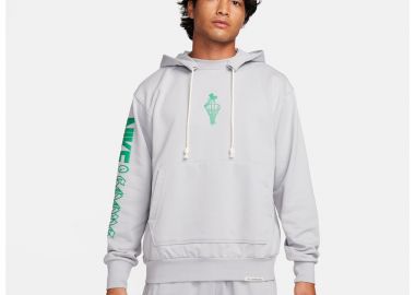 Nike Standard Issue Men's DriFIT Pullover Hoodie Wolf GreyStadium Green FN2702012 MBS - Nike - 