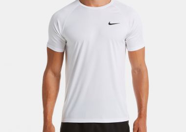 NIKE SWIM HYDROGUARD ESSENTIAL DRI-FIT UV TOP T-SHIRT ΑΣΠΡΟ - NIKE - 