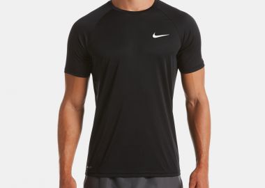 NIKE SWIM HYDROGUARD ESSENTIAL DRI-FIT UV TOP T-SHIRT ΜΑΥΡΟ - NIKE - 
