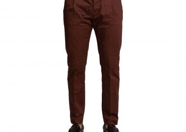 NINE IN THE MORNING Ανδρικό Μπορντό Tailored Chino Trousers-Bordeaux - NINE IN THE MORNING - 