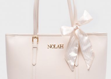 NOLAH ΓΥΝΑΙΚΕΙΑ ΤΣΑΝΤΑ ΩΜΟΥ ELLA IVORY LIGHT GOLD - NOLAH - 