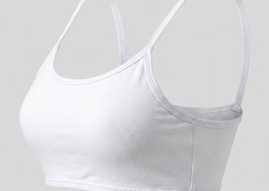 Noobass Elasticated Hem Bustier Thin Strap - 001 - Λευκό - Noobass - 