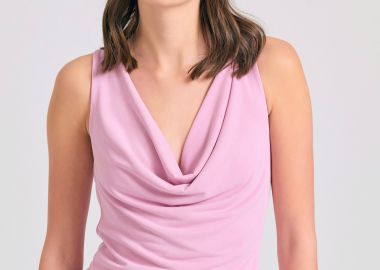 Ντραπέ αμάνικη μπλούζα με ανοιχτή πλάτη - FUNKY BUDDHA - 