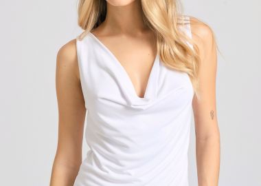 Ντραπέ αμάνικη μπλούζα με ανοιχτή πλάτη - FUNKY BUDDHA - 