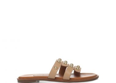 Nude δερμάτινο σανδάλι - MIGATO - 