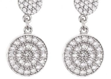 Νυφικά σκουλαρίκια συλλογή Bridal 2025 από ασήμι με πέτρες ζιργκόν -  - 