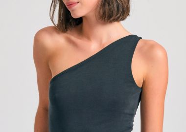 Off shoulder μονόχρωμο κορμάκι - FUNKY BUDDHA - 