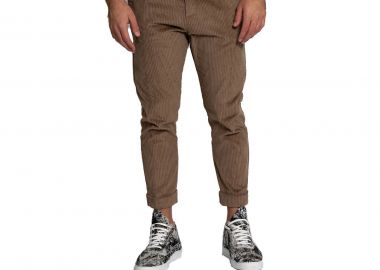 OFFICINA 36 Ανδρικό Μπεζ Cotton Corduroy Trousers - OFFICINA 36 - 