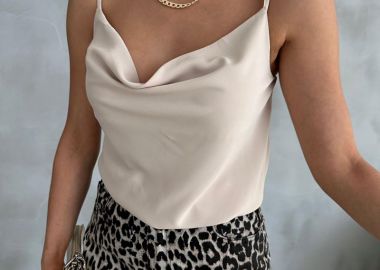 OLIA ΓΥΝΑΙΚΕΙΑ ΝΤΡΑΠΕ ΣΑΤΕΝ ΜΠΛΟΥΖΑ ΜΠΕΖ ΑΝΟΙΧΤΟ - SOU - 