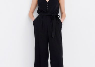 Ολόσωμη αμάνικη φόρμα με ζώνη - FUNKY BUDDHA - 