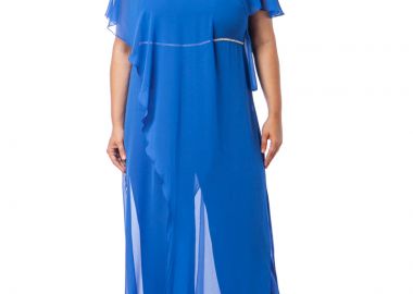 Ολόσωμη φόρμα με στρας στη μέση σε ρουά χρώμα -  - 