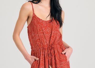 Ολόσωμη φόρμα σορτς από τεχνητό μετάξι - FUNKY BUDDHA - 