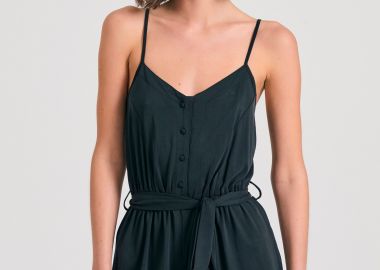 Ολόσωμη φόρμα σορτς με ζώνη από μοντάλ - FUNKY BUDDHA - 