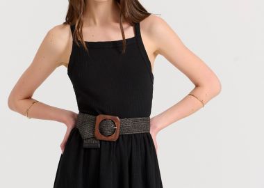 Ολόσωμη φόρμα σορτς σε rib ύφανση - FUNKY BUDDHA - 