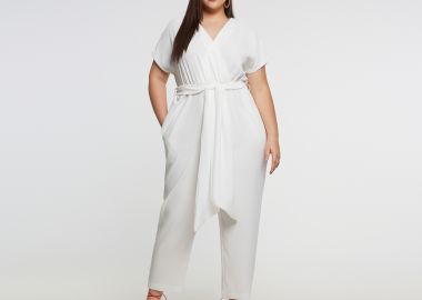 Ολόσωμη κρουαζέ φόρμα με δέσιμο - MAT FASHION - 