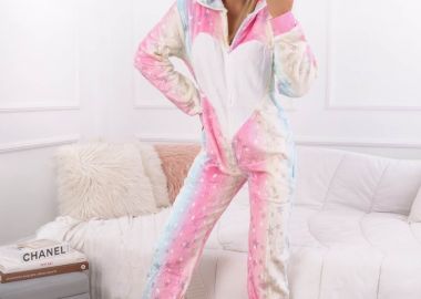 ΟΛΟΣΩΜΗ ΠΥΤΖΑΜΑ ONESIE - RAINBOW UNICORN - fashionroom - 