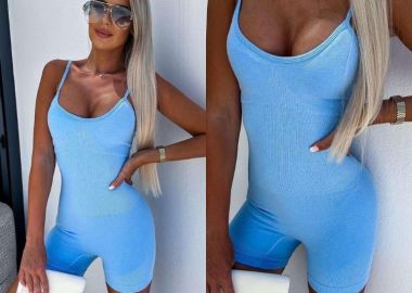 ΟΛΟΣΩΜΟ ΓΑΛΑΖΙΟ ΣΟΡΤΣΑΚΙ - SPORFLEX - fashionroom - 