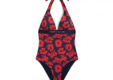 Ολόσωμο μαγιό Original Logo Halterneck Swimsuit - TOMMY HILFIGER - 