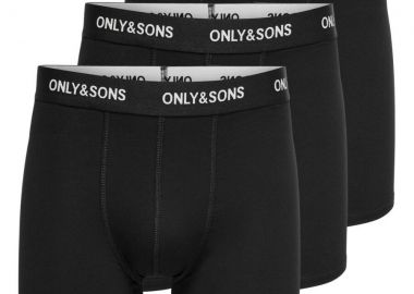 Only and Sons Fitz Ανδρικά Boxer 3-Pack 22023854 Μαύρο - Only and Sons - 